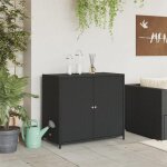 Remisecoffre meuble de jardin armoire de rangement de jardin noir 83 x 45 x 76 cm r�sine tress�e jilimaison202 ...