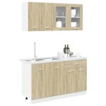 Remiseensemble darmoires de cuisine - 4 pcs - cuisine complte / meuble bas - chne sonoma jilimaison2025 ...