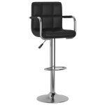 Remise tabourets de bar - accoudoirs - lot de 2 - noir similicuircuisine salon jilimaison2025 7226018 ...