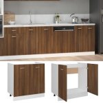 Remisearmoire de plancher d�vier lyon - buffet bahut de cuisine / meuble bas - ch�ne marron 80x46x815 ...