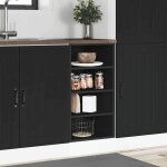 Remisearmoire de plancher riga - buffet bahut de cuisine / meuble bas - noir 40x445x815 cm jilimaison2025 ...