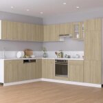 Remisearmoire de plancher tiroir lyon - buffet bahut de cuisine / meuble bas - ch�ne sonoma 30x46x815 ...