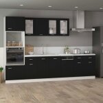 Remisearmoire de plancher � tiroir lyon - buffet bahut de cuisine / meuble bas - noir 80x46x815 cm jilimaison2 ...