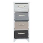 Remisebuffet bahut commode - summer - armoire de rangement 4 tiroirs bois jilimaison2025 34457101