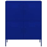 Remisebuffet bahut commode - summer - armoire de rangement bleu marine 80 x 35 x 1015 cm acier jilimaison2025 ...