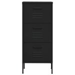 Remisebuffet bahut commode - summer - armoire de rangement noir 425 x 35 x 1015 cm acier jilimaison2025 ...