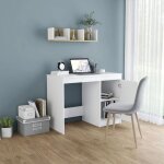 Remisebureau informatique - table de bureau blanc 100 x 50 x 76 cm - bois ding�nierie jilimaison2025 ...