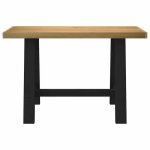 Remisebureau informatique - table de bureau noain pieds en forme de a 120 x 50 x 75 cm - bois massif ...