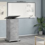 Remisebureau informatique - table pupitre avec roues et tiroir gris bton - bois dingnierie jilimaison2025 ...