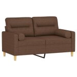 Remisecanap� - clic - clac - 2 places avec oreillers d�coratifs marron 120 cm tissu jilimaison2025 31868974 ...