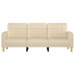 Remisecanap� - clic - clac - � 3 places cr�me 180 cm tissu jilimaison2025 34345129
