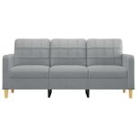 Remisecanap� - clic - clac - � 3 places gris clair 180 cm tissu jilimaison2025 13034917