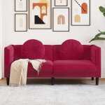 Remisecanap� - clic - clac - avec coussins 2 place canap� avec coussins 2 places rouge bordeaux velours ...