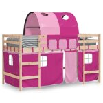 Remiselit 1 personne lit mezzanine enfants avec tunnel sans matelas rose 90 x 190 cm jilimaison2025 62129432 ... Remiselit 1 personne lit mezzanine enfants avec tunnel sans matelas rose 90 x 190 cm jilimaison2025 62129432 ...