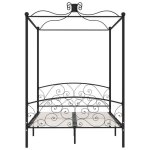 Remiselit 2 personnes cadre de lit double à baldaquin noir métal 140 x 200 cm jilimaison2025 93490919 ... Remiselit 2 personnes cadre de lit double à baldaquin noir métal 140 x 200 cm jilimaison2025 93490919 ...