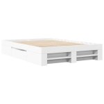 Remiselit 2 personnes cadre de lit double sans matelas blanc 140 x 190 cm bois ding�nierie jilimaison2025 ...