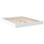 Remiselit 2 personnes cadre de lit double sans matelas blanc 160 x 200 cm bois ding�nierie jilimaison2025 ...