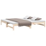 Remiselit 2 personnes lit coulissant sans matelas 2 x (100 x 200) cm bois de pin massif jilimaison2025 ...