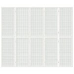 Remises�parateur de pi�ce amovible / cloison de s�paration - pliable 5 panneaux - 200 x 170 cm blanc ...