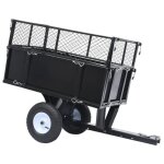 Remorque basculante - non spcifi - charge 150 kg - acier - noir - 130 x 52 x 87 cm