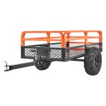 Remorque  benne basculante - vevor - charge 680 kg - remorque utilitaire de jardin robuste - pour tracteur ...