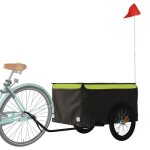 Remorque de bicyclette vente - flash - remorque de v�lo - noir et vert 45 kg fer @27099709