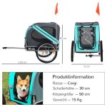 Remorque pour chien remorque de vlo transporteur de chien tissu oxford avec protection contre la pluie ...