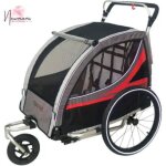Remorque enfant - maxxus - maxxus - aluminium pliable - sécurité intégrée - 2 enfants Remorque enfant - maxxus - maxxus - aluminium pliable - sécurité intégrée - 2 enfants
