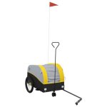 R�duction - remorque de v�lo chariot de v�lo en jogger / poussette - noir et jaune 30 kg fer @fr610459 ...