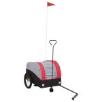 R�duction - remorque de v�lo chariot de v�lo en jogger / poussette - noir et rouge 30 kg fer @fr158840 ...