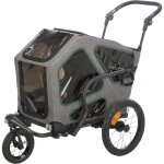 Remorque de v�lo pour chien - trixie - 50x72x87 cm - pliable - coussin visco - �lastique - protection ...