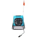 Remorque vlo enfant - maxi - 2 places - couverture - bleu - roues 20 pouces