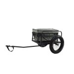 Remorque vlo spciale plage - 9ws - surf - roue fat bike - noir - mixte