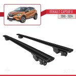 Barres de toit - renault - captur ii 2019 - 2024 - aluminium - noir - charge utile < 300 kg
