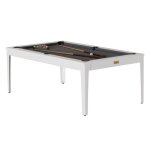 Ren pierre brio - table billard convertible ren pierre elan blanc brillant - couleur du tapis:rouge ...