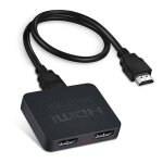 R�partiteur hdmi 1 entr�e 2 sorties avec c�ble hdmi 1m support 4k alimentation usb amplificateur de signal ...