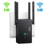 R�p�teur amplificateur de signal wifi 1200 mbps 3 modes dacc�s connexion stable portable noir
