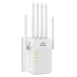 Rpteur wifi puissant amplificateur de signal wifi 6 antennes 2 port lan wifi / extender 24 ghz couverture ...