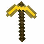 Rplique de la pioche gold - jakks pacific - minecraft - enfant - 2 ans de garantie - taille 41 x 29 ...