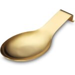 Repose cuillère - inox - 25x9. 5cm - or - design contemporain - résistant à la rouille Repose cuillère - inox - 25x9. 5cm - or - design contemporain - résistant à la rouille