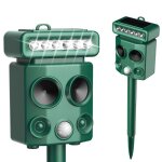 Rpulsif animaux ultrasons solaire avec lumire led et impermable ip65 repousse les skunks oiseaux le ...