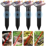 Rpulsif anti taupes solaireultrason 4 pcsultrasons borne pour taupes serpents campagnols gophers et ...