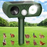 Rpulsif chat ultrason rpulsif animaux exterieur solaire avec lumire flash pour lapins chats chiens ...