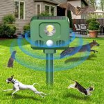 R�pulsif solaire pour chats de jardin jardin avec lampe flash led et d�tecteur de mouvement pir �tanche ...