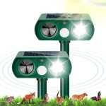 Repulsif solaire ultrason 300ma avec led double action 2 pi�ces anti - rongeurs oiseaux serpents pour ...