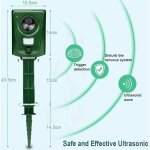 R�pulsif ultrason chat chien capteur mouvement r�glable �tanche piles jardin