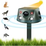 R�pulsif ultrason ext�rieur solaire - - 6 modes r�glables usb / ip66 - anti chats chiens rongeurs - �tanche ...