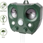 Rpulsif ultrason solaire rpulsif ultrasonique avec capteur pir lampe flash  activ par le mouvement ...