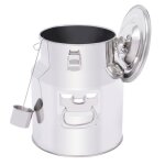 Rservoir scell en acier inoxydable 14l avec cuillre  vin - pot tanche pour stockage de huile vin ...