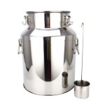 Rservoir scell en acier inoxydable 18l avec cuillre  vin - pot tanche pour stockage de huile vin ...